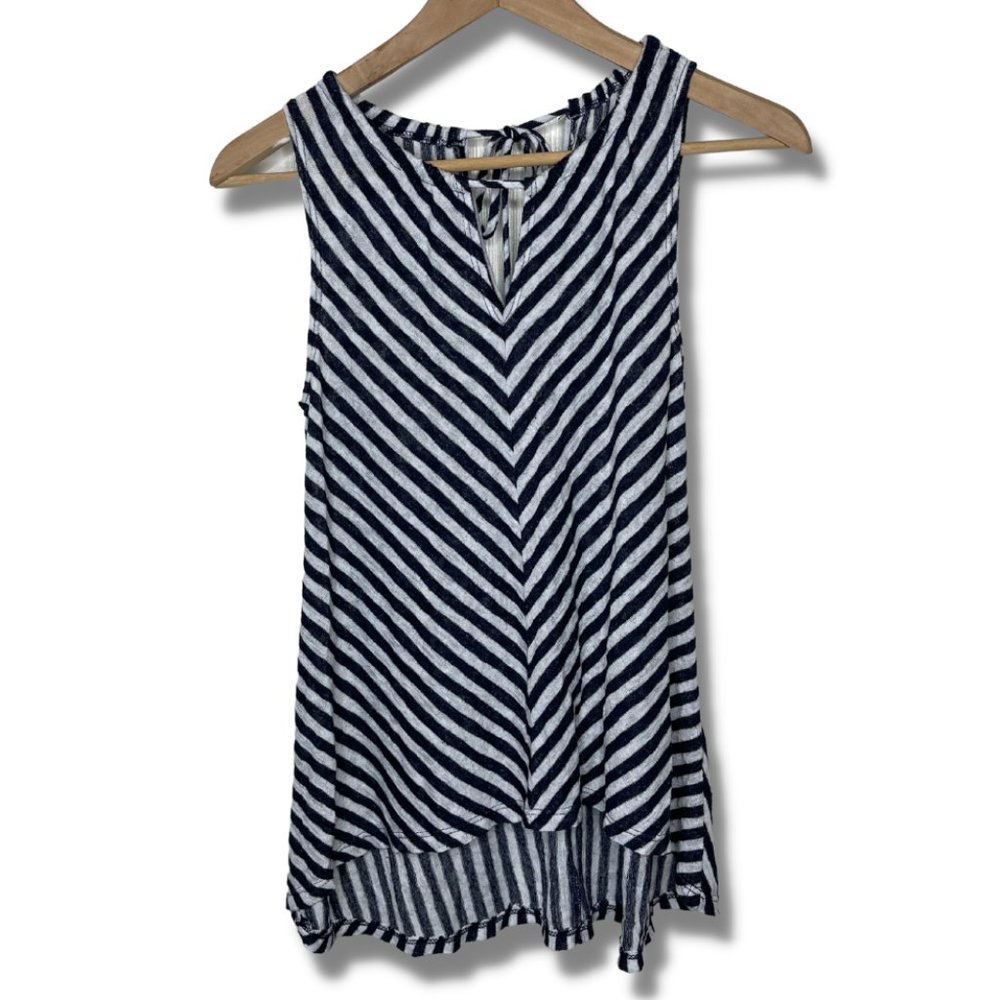 Coin 1804 Los Angeles | Blue and White Tie Back Striped Tank Top | Size S